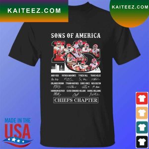 Kansas City Chiefs sons of america Chiefs chapter signatures T-shirt