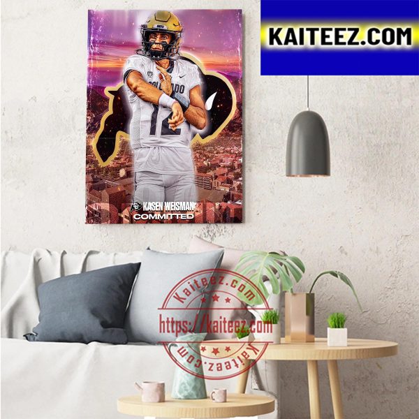 Kasen Weisman Committed Colorado Buffaloes Football Art Decor Poster Canvas