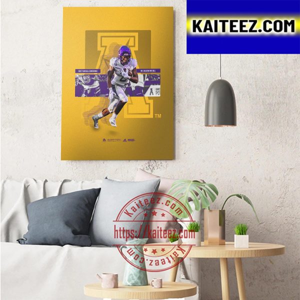 Keaton Mitchell First Team All Conference ECU Football Art Decor Poster Canvas