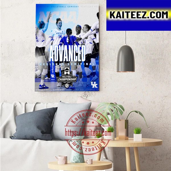 Kentucky Volleyball Advanced Regional Semifinal NCAA Division I Womens Volleyball Championship 2022 Omaha Art Decor Poster Canvas