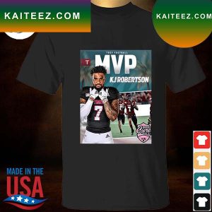 Kj Robertson mvp in 2022 duluth trading cure bowl orlando with Troy Trojans football T-shirt