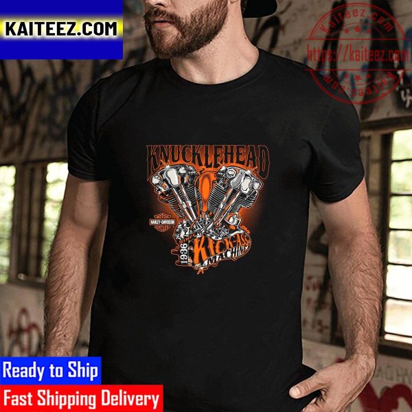 Knucklehead Kick Ass Harley Davidson And Motorcycles Vintage T-Shirt