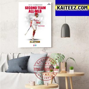 Kyle Schwarber 2022 All MLB Second Team Philadelphia Phillies Art Decor Poster Canvas