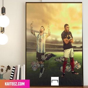 Kylian Mbappe x Lionel Messi FIFA World Cup Running The Show Poster