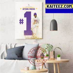 LSU Baseball 2023 Preseason Collegiate Baseball National Ranking 1 Art Decor Poster Canvas