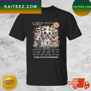 LSU Tigers 130th Anniversary 1893-2023 Thank You For The Memories Signatures T-shirt