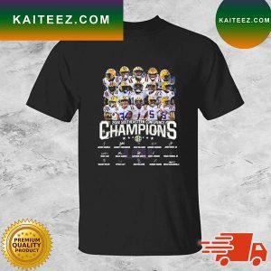 LSU Tigers 2022 Southeastern Conference Champions Signatures T-shirt