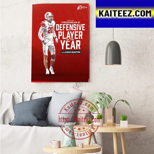 Lander Barton PAC 12 Conference Freshman Defensive Player Of The Year Art Decor Poster Canvas