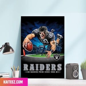 Las Vegas Raiders NFL Team End Zone Raiders Pride Since 1960 Home Decorations Canvas-Poster