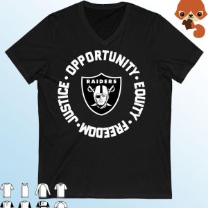 Las Vegas Raiders Opportunity Equality Freedom Justice Unisex T-shirt