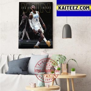 LeBron James Los Angeles Lakers Win In NBA Art Decor Poster Canvas