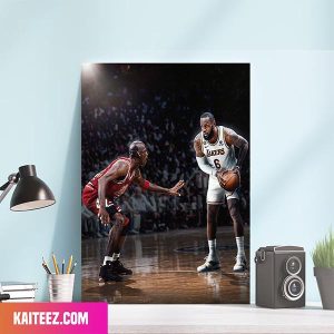 LeBron James – Los Angeles Lakers vs Michael Jordan – Chicago Bulls NBA Player Home Decorations Canvas-Poster