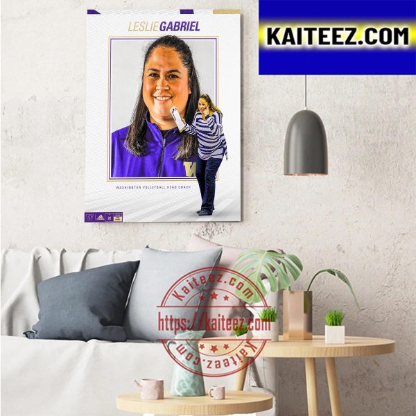 Leslie Gabriel Is Washington Volleyball Head Coach Art Decor Poster Canvas