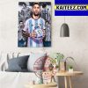 Lionel Messi And Argentina Are World Cup Champions 2022 Art Decor Poster Canvas