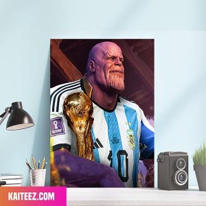 Lionel Messi Can Finally Rest And Watch The Sun Rise On A Grateful Universe FIFA World Cup 2022 Canvas-Poster Home Decorations