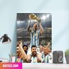 Lionel Messi – Number 10 Argentina Team Congratulations FIFA World Cup 2022 Canvas-Poster Home Decorations