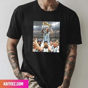 Lionel Messi – FIFA World Cup 2022 Argentina Team Congratulations Style T-Shirt