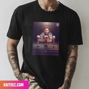 Lionel Messi Is The First Players Ever To Win Golden Ball In Two’s Men World Cup FIFA 2022 Fan Gifts T-Shirt