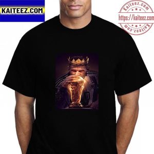 Lionel Messi King Of Football 2022 World Cup Champions Vintage T-Shirt