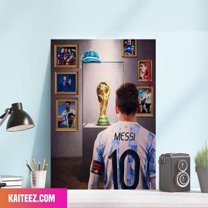 Lionel Messi – Number 10 Argentina Team Congratulations FIFA World Cup 2022 Canvas-Poster Home Decorations