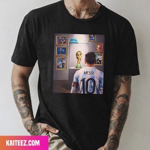 Lionel Messi – Number 10 Argentina Team Congratulations FIFA World Cup 2022 Style T-Shirt