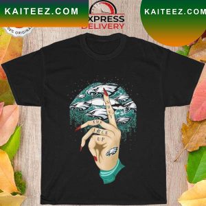 Lips Philadelphia Eagles logo shut the fuck up T-shirt