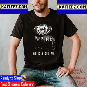 Live The Highwaymen American Outlaws Band Vintage T-Shirt