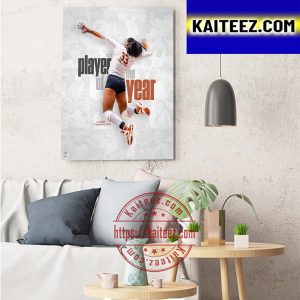 Logan Eggleston Is 2022 AVCA National Player Of The Year With Texas Volleyball Art Decor Poster Canvas