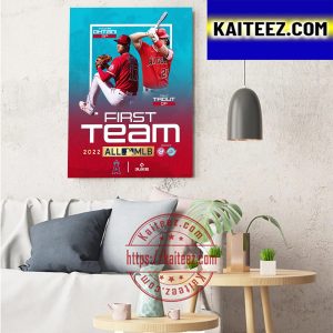 Los Angeles Angels 2022 All MLB First Team Art Decor Poster Canvas
