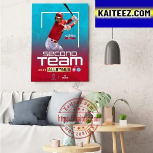 Los Angeles Angels 2022 All MLB Second Team Art Decor Poster Canvas
