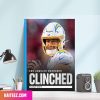 Los Angeles Chargers – Clinched All Charged Up Canvas-Poster