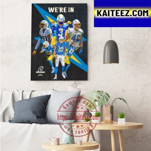 Los Angeles Chargers We’re In NFL Playoffs Art Decor Poster Canvas