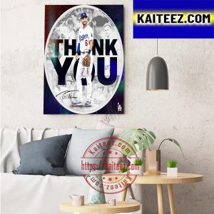 Los Angeles Dodgers Thank You For The Everything Trea Turner Art Decor Poster Canvas