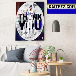 Los Angeles Dodgers Thanks Cody Bellinger Rookie Of The Year To MVP To World Series Champion Art Decor Poster Canvas