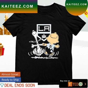 Los Angeles Kings Snoopy and Charlie Brown dancing T-shirt
