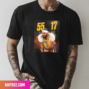 Los Angeles Lakers Anthony Davis Dominates With 55 PTS 17 REB As The Lakers Defeat The Wizards Fan Gifts T-Shirt