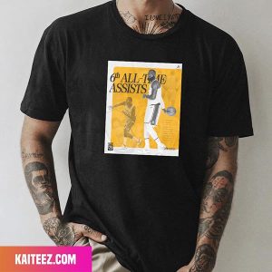 Los Angeles Lakers LeBron James Has Passed Magic Johnson For No 6 On The NBA Assists List Style T-Shirt