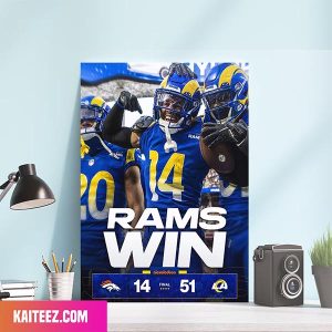 Los Angeles Rams How The Rams Stole Christmas Rams Win Home Decorations Canvas-Poster