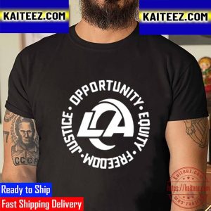 Los Angeles Rams Opportunity Equality Freedom Justice Vintage T-Shirt