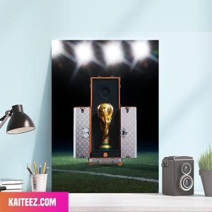 Louis Vuitton x FIFA World Cup Qatar 2022 Trophy Congratulations Argentina For Winning Canvas-Poster Home Decorations