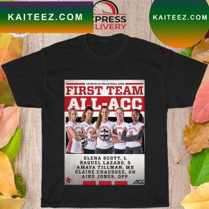 Louisville volleyball 2022 acc first team all atlantic coast conference T-shirt