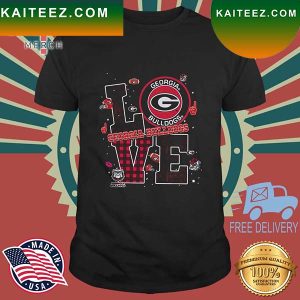 Love Buffalo Plaid Georgia Bulldog T-Shirt