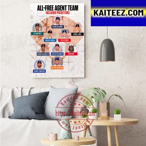 MLB All Free Agent Team Including Predictions Art Decor Poster Canvas