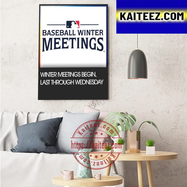 MLB Baseball Winter Meetings Art Decor Poster Canvas