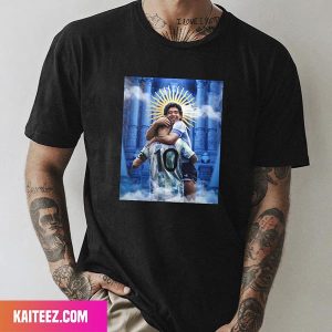 Maradona And Lionel Messi Congratulations Argentina Team To Win FIFA World Cup 2022 Style T-Shirt