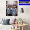Messi And Argentina Go To Final FIFA World Cup Qatar 2022 Art Decor Poster Canvas