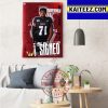 Timothy Roberson Signed Troy Trojans Football Art Decor Poster Canvas