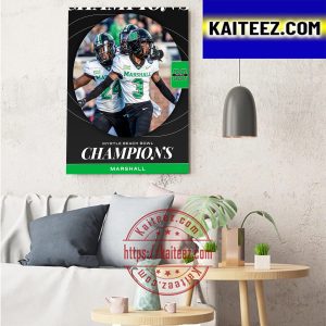 Marshall Football Are Champions 2022 Myrtle Beach Bowl Champions Art Decor Poster Canvas