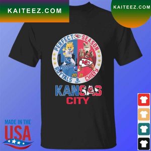 Mascot Kansas City Royals and Kansas City Chiefs perfect season 2022 T-shirt