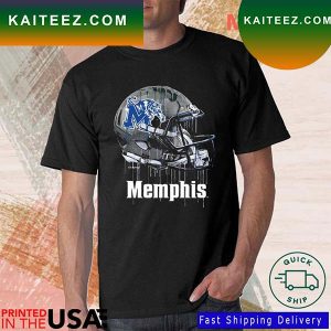 Memphis Tigers Original Dripping Football Helmet T-Shirt